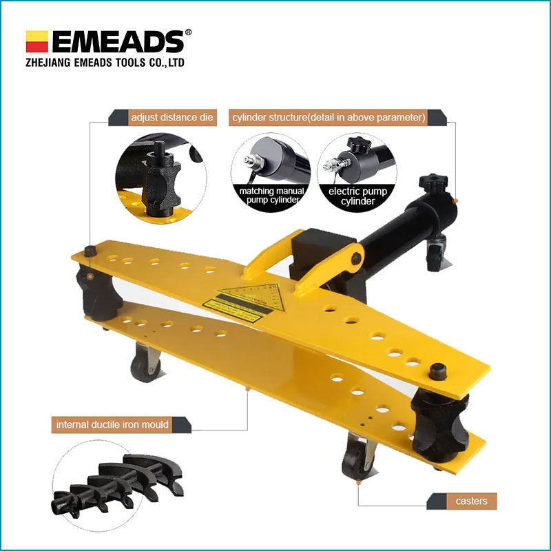 Dwg Hydraulic Electric Carbon Steel Tube Bending Machine Manual Pipe Bender For 10-21Tout put