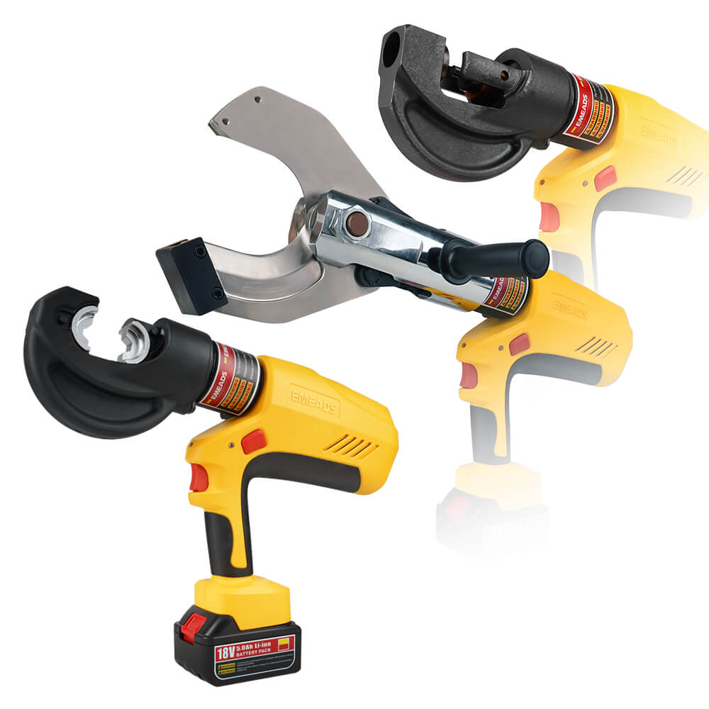 battery powered crimping cutting punching tools
