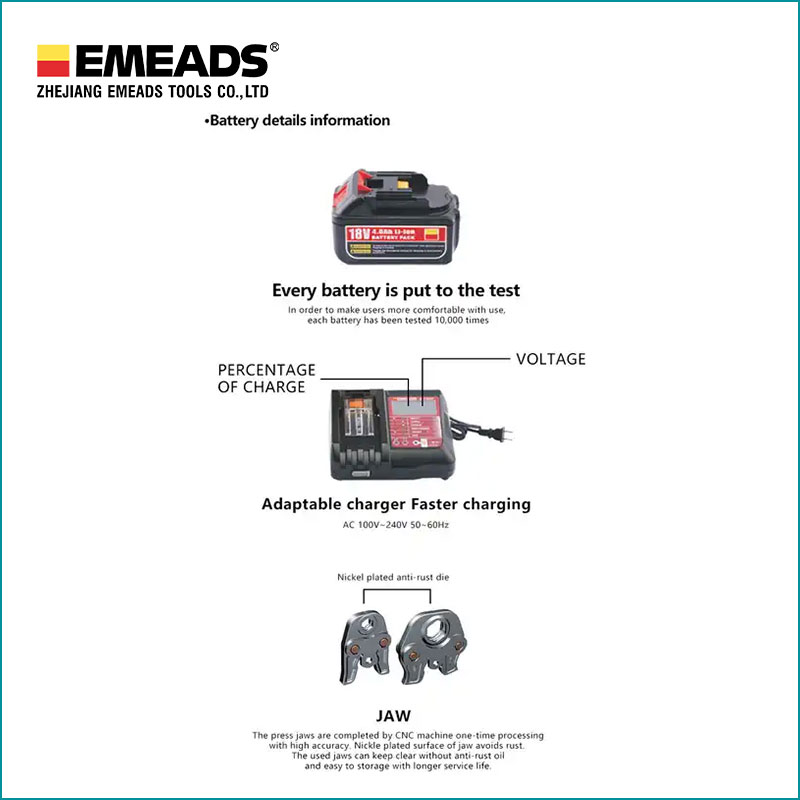 Rechargeable Hydraulic Crimping Tool