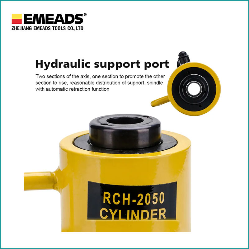 RCH 20100 - Single Acting Hollow Plunger Steel Cylinder Hydraulic Cylinders Hydraulic Bottle Jack