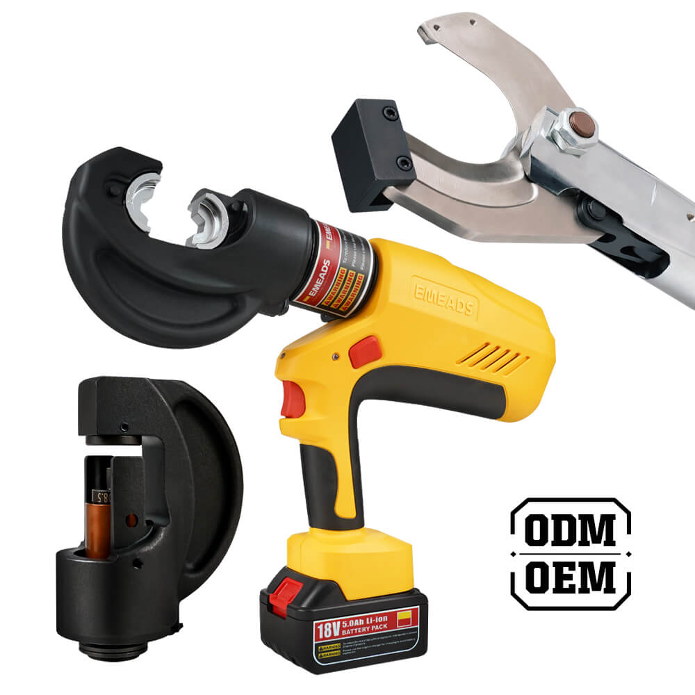 battery powered crimping cutting punching tools