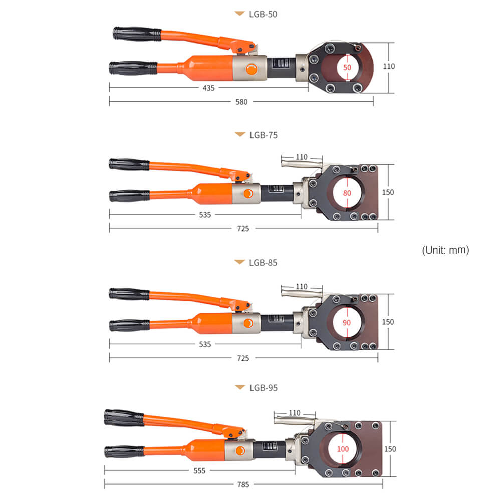 LGB series integral hydraulic cable cutter